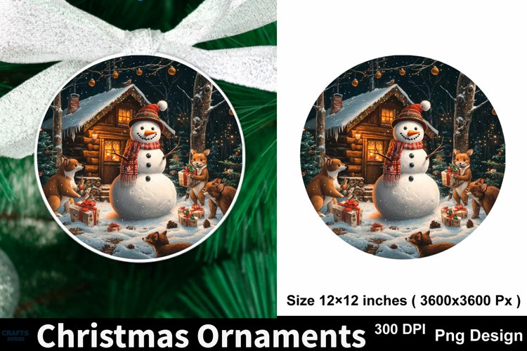 Round Christmas Ornament Svg Image 14