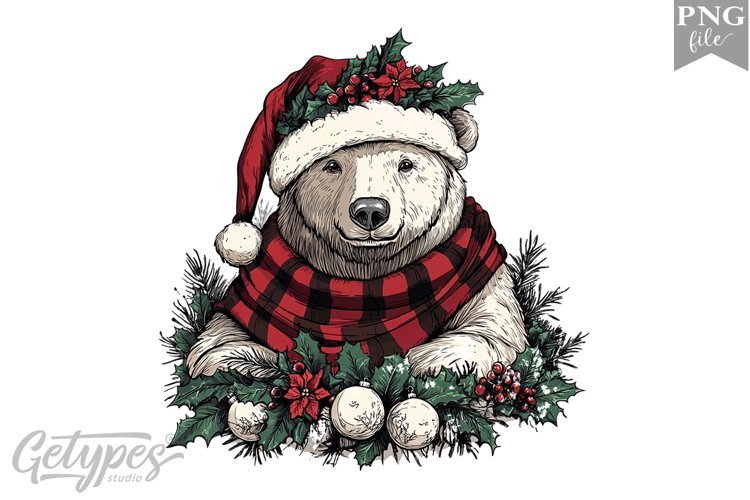 Christmas Bear Clipart Image 4
