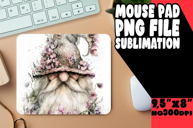 Playful Gnome Sublimation Mouse Pad Selection