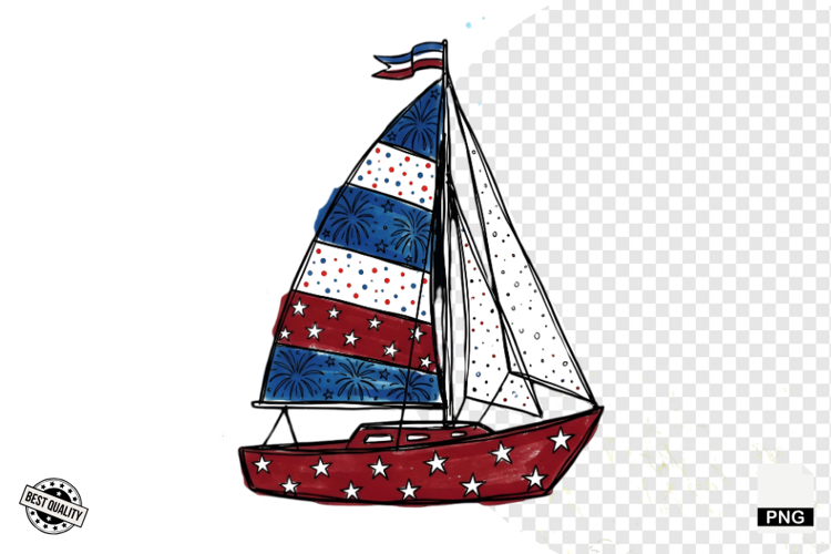 4th of July Undersea Life Clipart example image 1