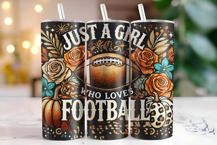 Football Tumbler Wrap | Sublimation | Tumblers example image 1