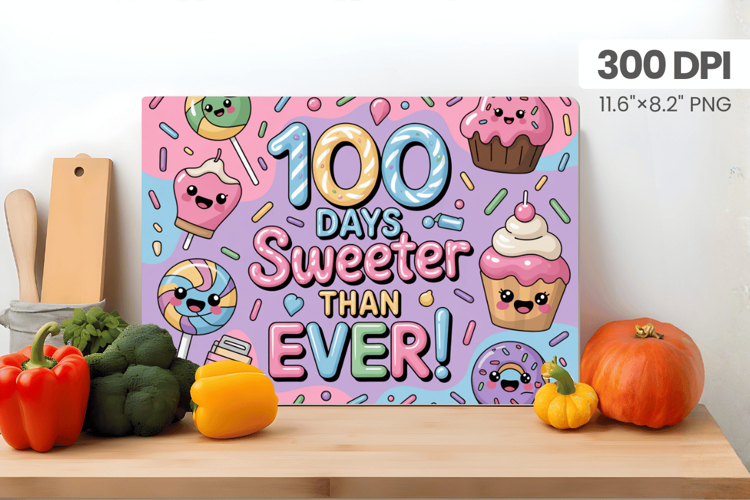 100 days of school Cutting Board PNG Design, Teacher PNG