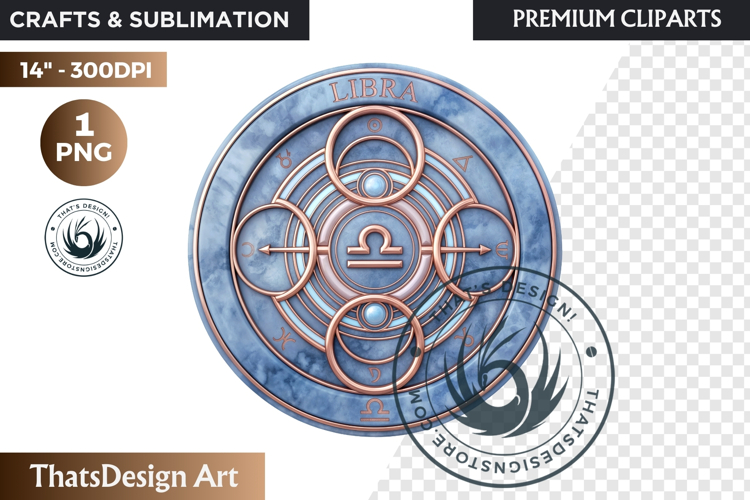 Libra Alchemical Zodiac Clipart Magic Horoscope Coin PNG