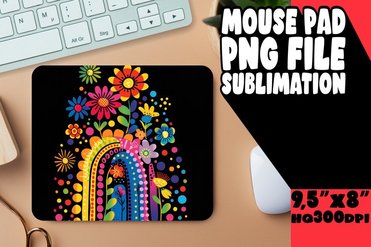 Rainbow Obsidian: Sublimation Mouse Pad Artistry