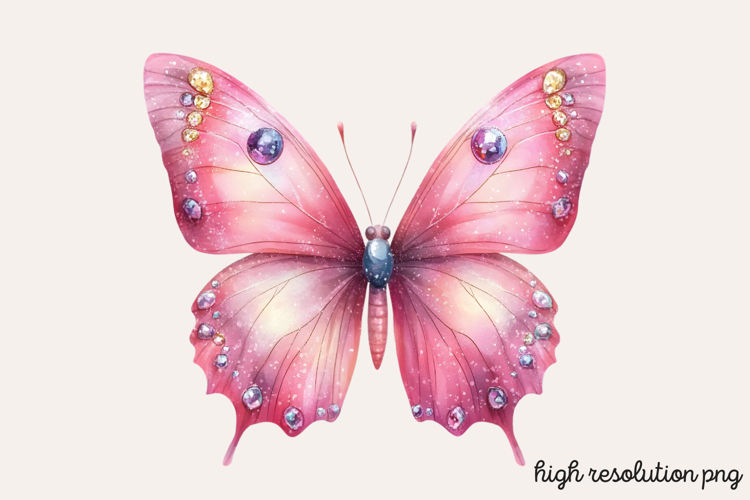 Pink Butterfly Clipart Image 15
