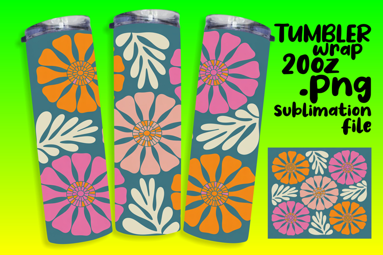 Customizable Sublimation Tumbler 20oz , Flowers