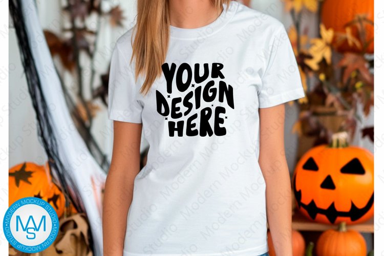 White Tshirt Mockup Image 15
