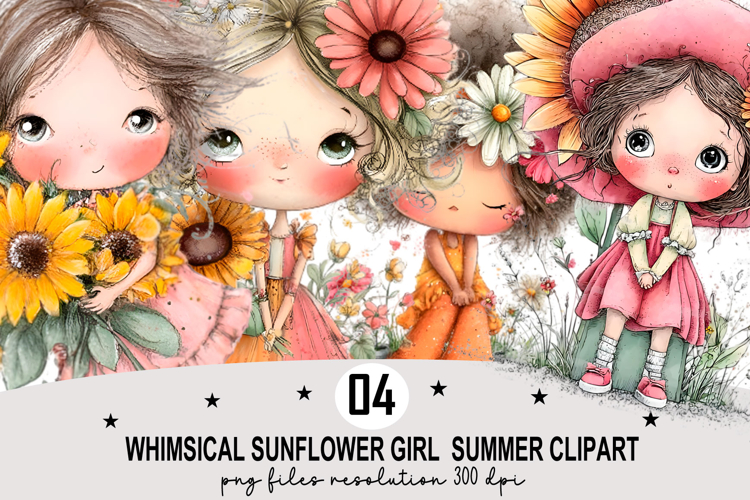 Watercolor Sunflower Clipart Image 13