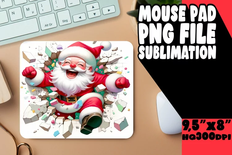 Surprise 3D Hole in Wall Christmas Mat