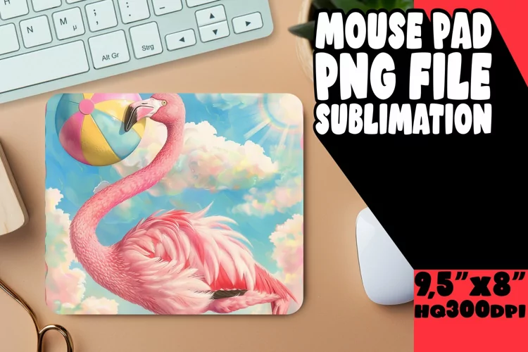 Sunny Flamingo Mouse Pad - Coastal Chic