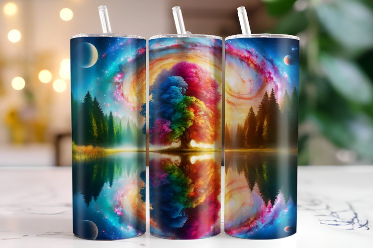 Colorful Landscape Tumbler Wrap | Sublimation | Tumblers example image 1