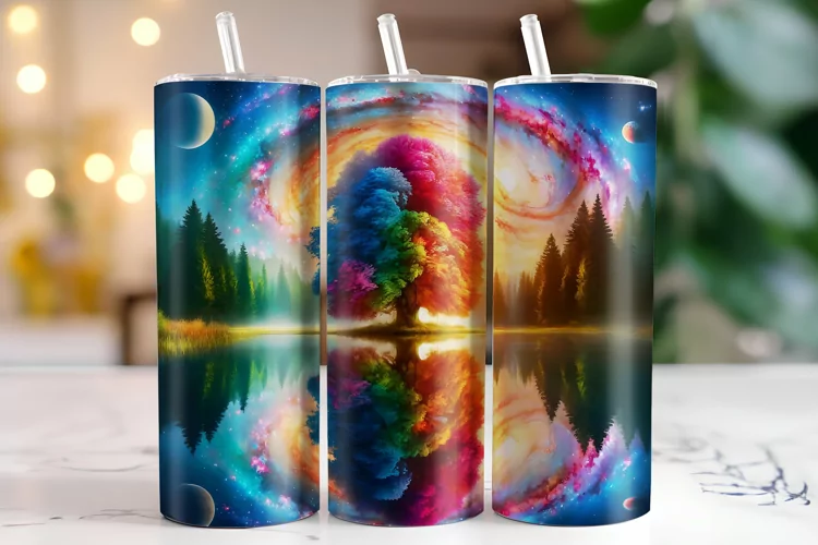 Colorful Landscape Tumbler Wrap | Sublimation | Tumblers