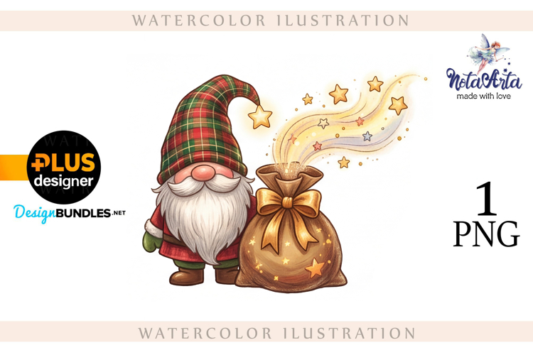 Watercolor Christmas gnomes, Christmas Gnomes