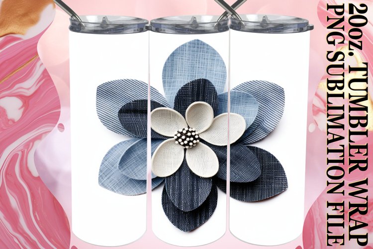 3D Blossom Tumbler Wrap for 20oz Sublimation