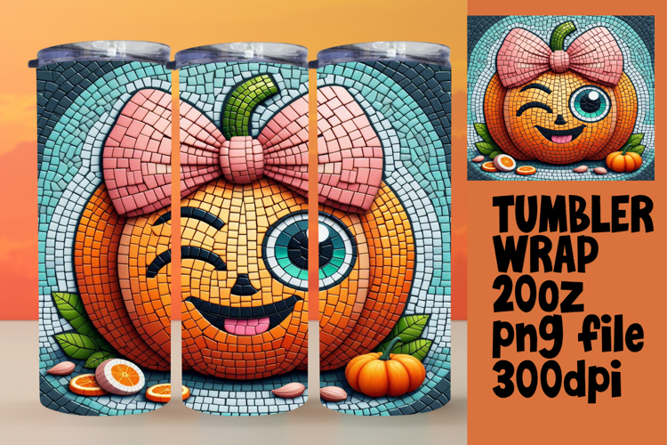 GLAMOROUS 20oz Tumbler Design for Personal Use , Cute Pumpki