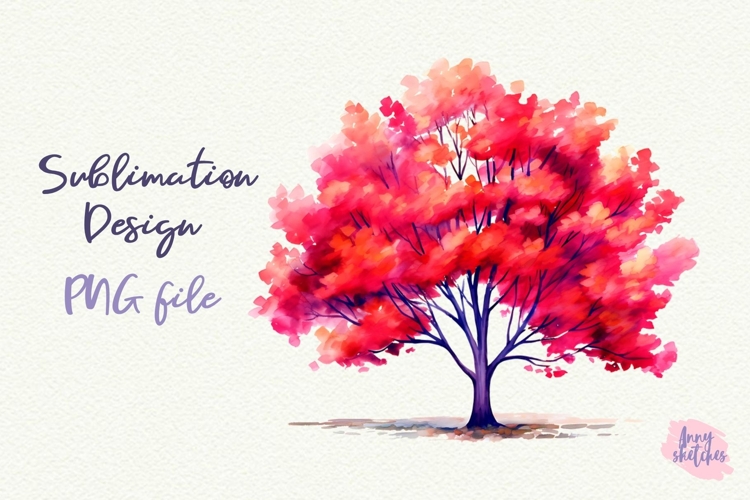 Halloween Tree Clipart Spooky Watercolor PNG