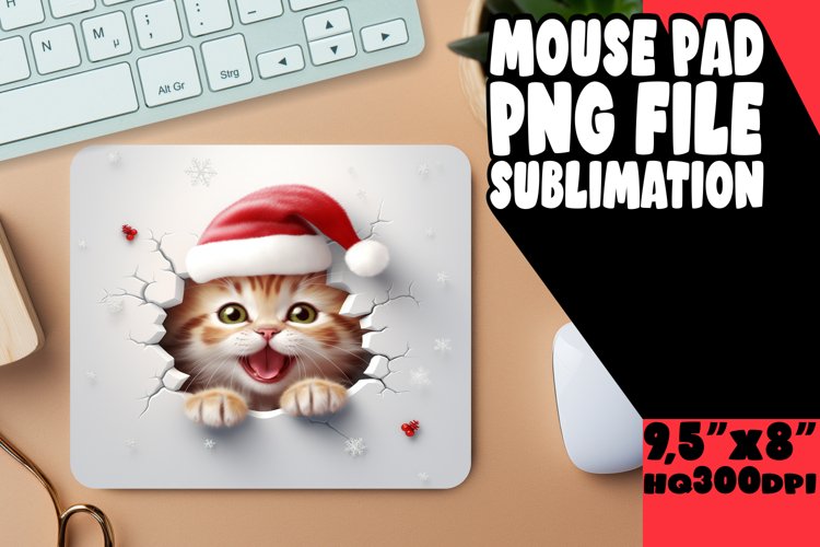 3D Christmas Characters Fun Mouse Pad Art