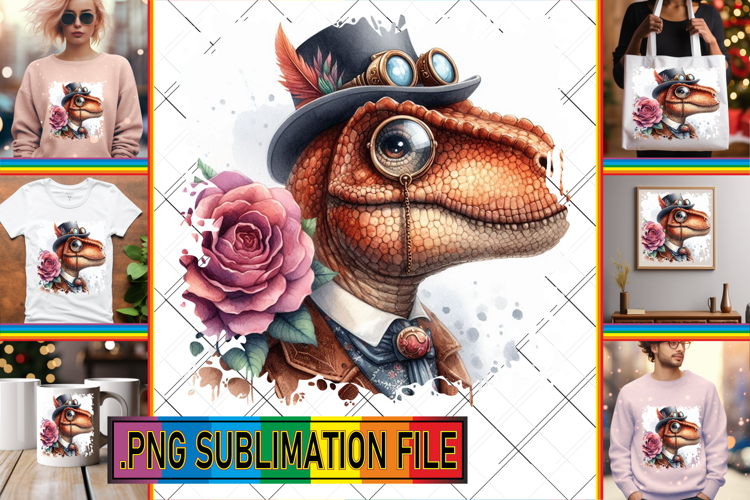 RADIANT TSHIRT Art PNG, Dino