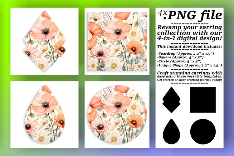 Teardrop Treasures: Boho Flower Earring Collection example image 1