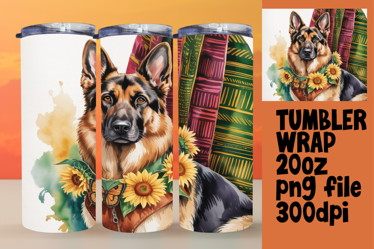 20oz Tumbler Graphic for Sublimation , Cute Dog