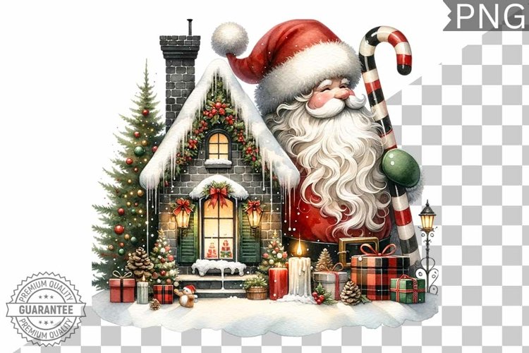 Christmas Santa Sublimation - Clipart PNG Design example image 1