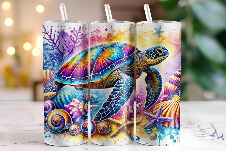 Turtle Tumbler Wrap | Sublimation | Tumblers