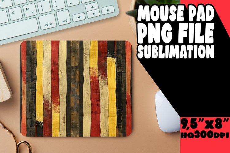 Elegant Striped Flower Mousepad - Classic Elegance
