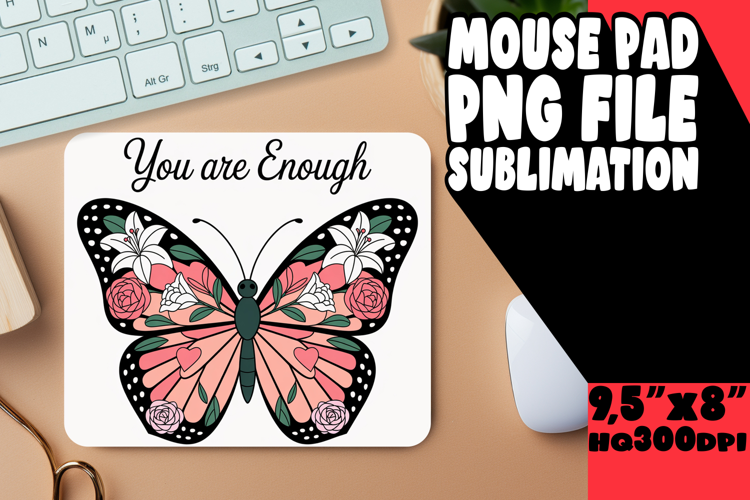 ENCHANTED mouse PAD Fun Sublimation, Butterfly