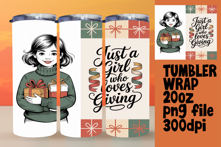 CHARMING 20oz Tumbler Design , Just A Girl
