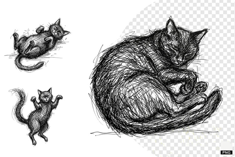Halloween Black Cats PNG example image 1