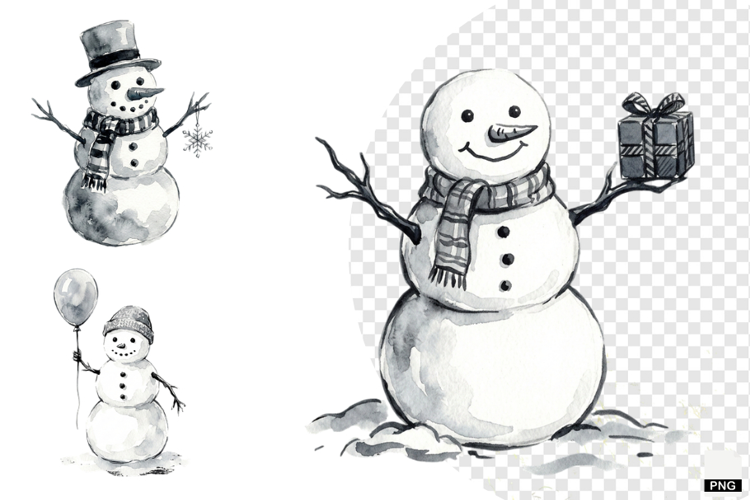 Snowman Party Clipart