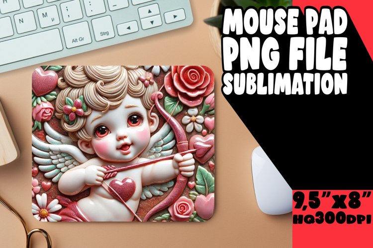 ENCHANTED MOUSE MAT GIFT INSPIRATION, 3D Cupid