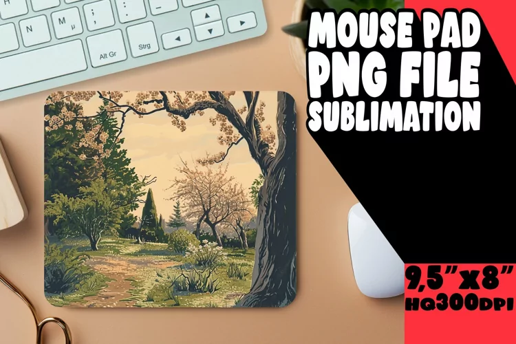 Spring BlosSpringtime Arboreal Oasis: Tree Pattern Mouse Pad