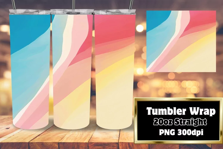 Unique Gradient Tumbler Wrap for Sublimation Projects 20oz