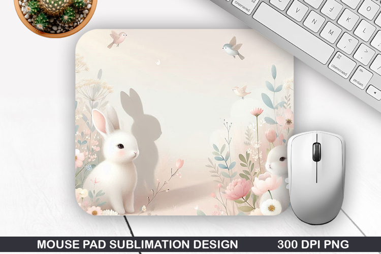 Flowers Mouse Pad Sublimation, Spring Mouse Pad PNG Design