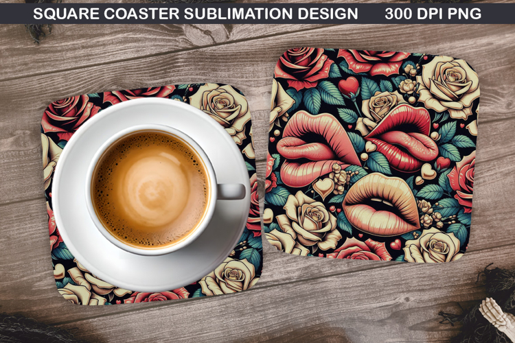 Valentine Coaster Sublimation, Valentine Coaster PNG Design