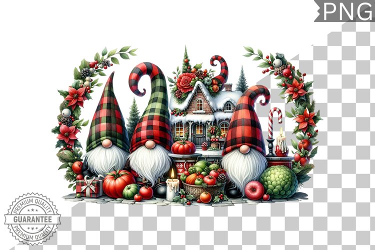 Christmas Gnome Sublimation - Clipart PNG Design