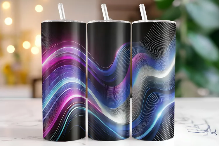 Abstract Waves Tumbler Wrap | Sublimation | Tumblers