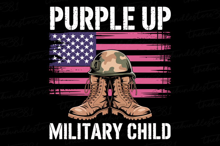 Purple up Military Child Svg | 4th of July Svg | Svg File