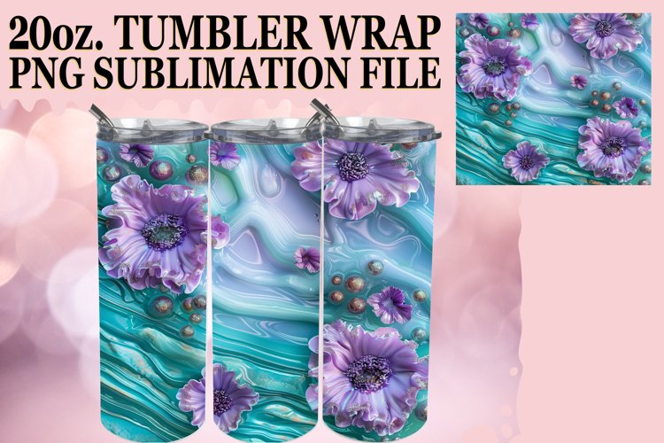 Garden of Flowers Tumbler Wrap Design Spring Awakening 20oz