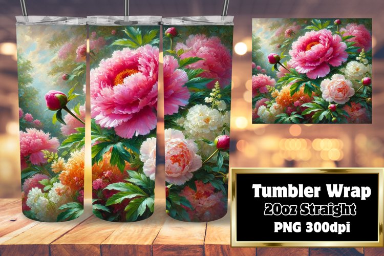 VIBRANT Sublimation Tumbler Design , Flower