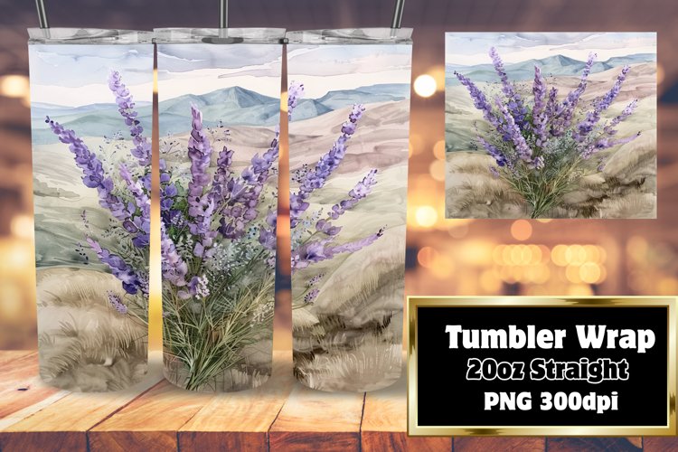 Tumbler Wrap Sublimation 20oz Design Bright Flowers