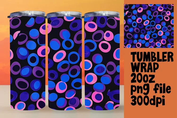 Abstract Neon Euphoria Tumblers 20oz