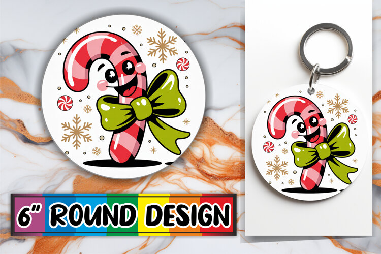 Joyful Coaster Round Style, Cute Christmas example image 1