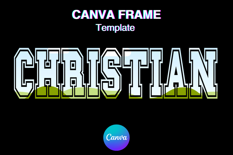 Christian Canva Frame Easter Bible Religious Jesus Varsity