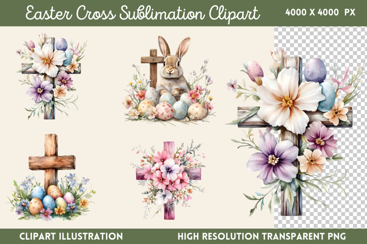 Easter Cross Clipart Image 2