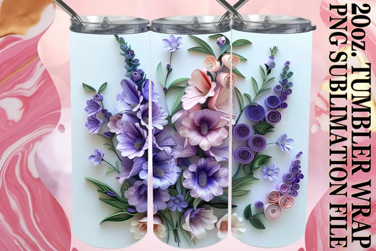 Blossoming Whimsical Flower 20oz Sublimation