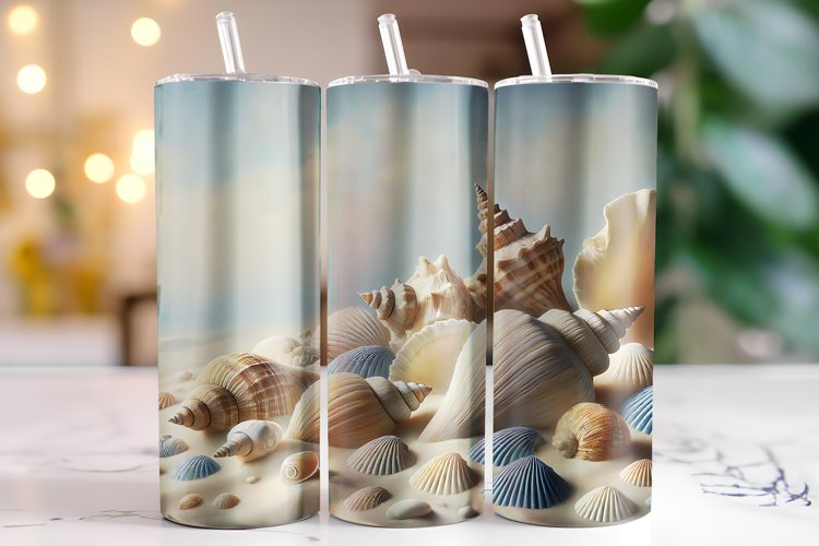 Seashell Tumbler Wrap | Sublimation | Tumblers