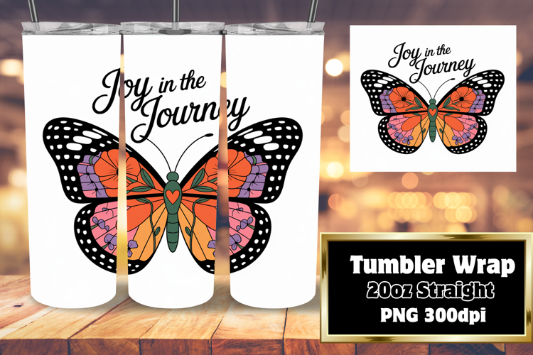 Vibrant Tumbler Design Download , Butterfly