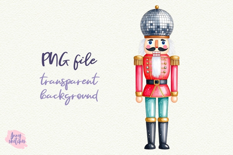 Disco Nutcracker Clipart Retro Groovy Disco Christmas PNG